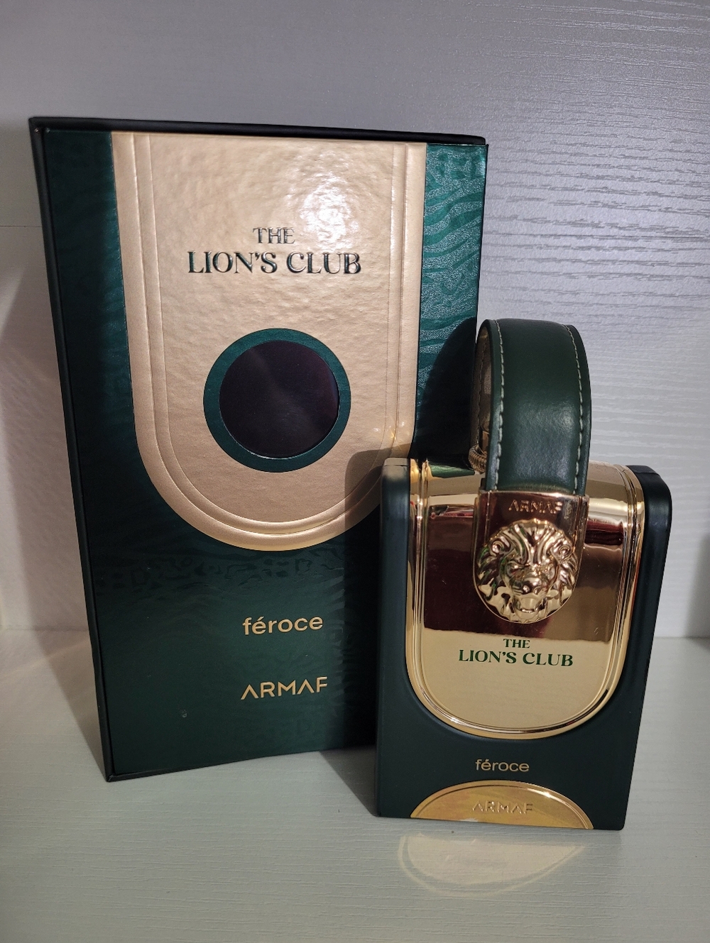 New! The Lion's Club Féroce Men's Fragrance - Dark Green & Gold - Picture 2 of 5